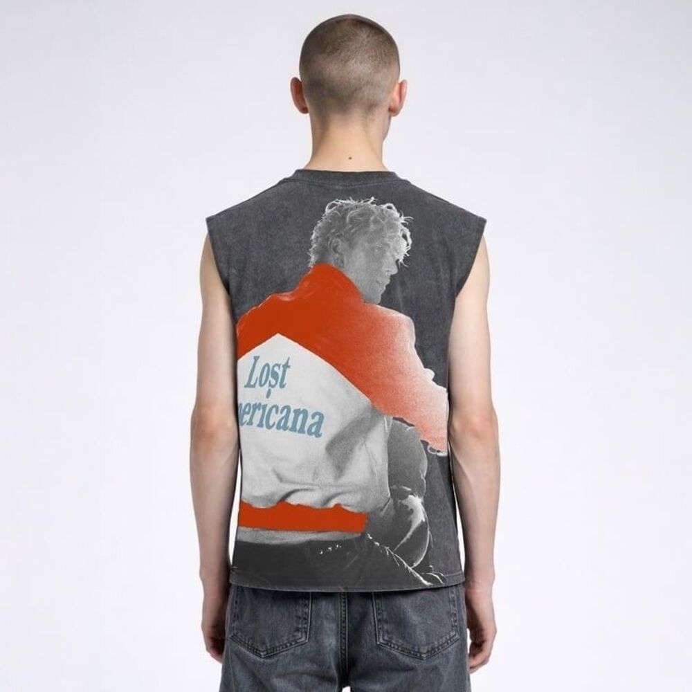 Machine Gun Kelly Men's MGK Lost Americana Heavyweight Muscle Tank Top XL
